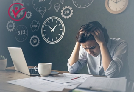 У человека стресс